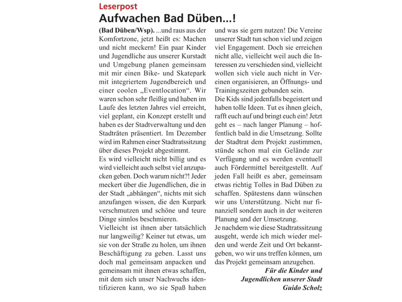 Dübener Wochenspiegel vom 06.11.2019