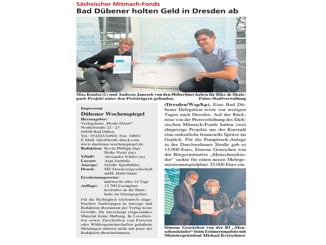 Dübener Wochenspiegel vom 07.10.2020